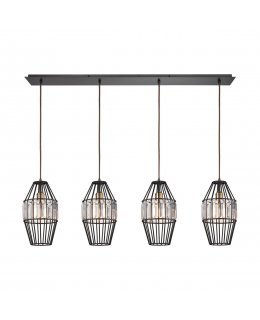 Elk  14248-4LP  Yardley Crystal Linear Pendant 4 Light 